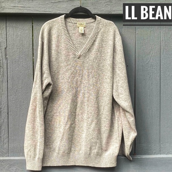 L.L. Bean Other - LL BEAN LAMBSWOOL SWEATER Graphite Gray Quality neutral comfy